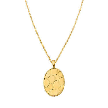Copy of Diamond Oval Memory Pendant in 10k Yellow Gold 5.44 Ctw
